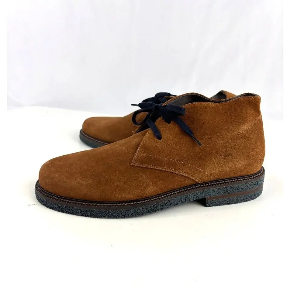 Men's Brown Suede Chukka Boots with Black Laces